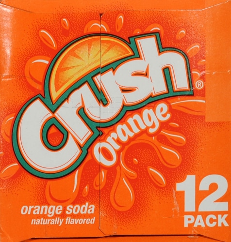 Crush Orange Soda Cans Perspective: left
