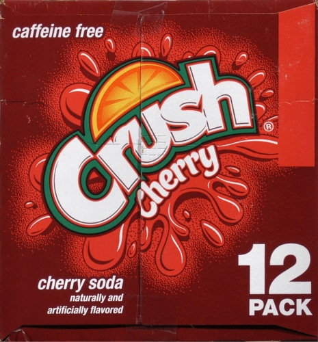 Crush Cherry Soda Cans Perspective: left