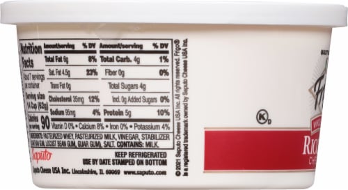 Frigo® Whole Milk Ricotta Cheese Perspective: left