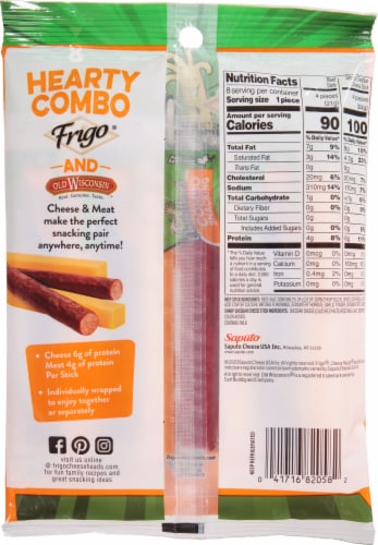 Frigo® Cheese Heads® Sharp Cheddar & Beef Sticks Combo Pack Perspective: left