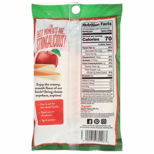 Frigo® Cheese Heads® Swirls® Mozzarella & Cheddar Cheese Perspective: left
