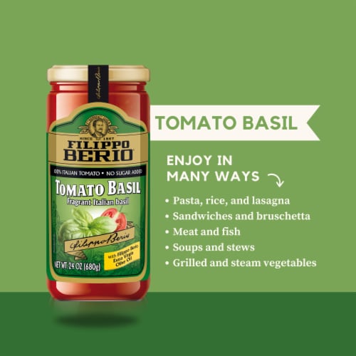 Filippo Berio Tomato Basil Pasta Sauce Perspective: left