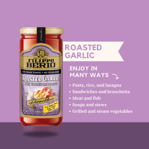 Filippo Berio Roasted Garlic Pasta Sauce Perspective: left