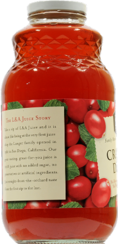 L&A Pure Cranberry Delight Juice Perspective: left