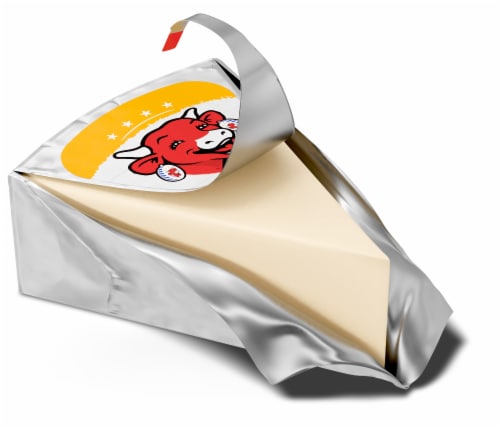 The Laughing Cow Creamy White Cheddar Flavor Spreadable Cheese Wedges Perspective: left