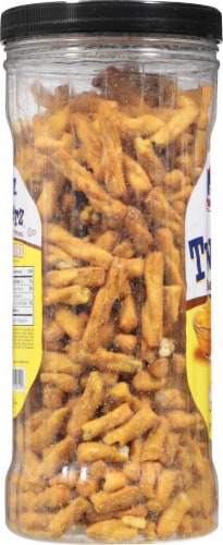 Utz Twisterz Tangy Mustard Seasoned Mini Pretzels Perspective: left