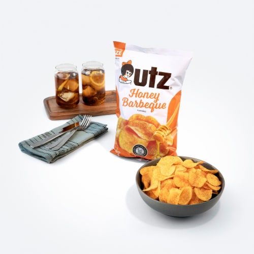Utz® Honey Barbeque Potato Chips Family Size Perspective: left