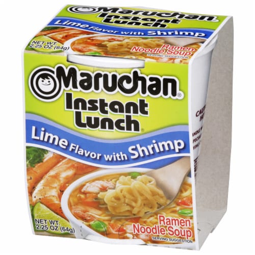 Maruchan® Instant Lunch Lime Flavor with Shrimp Ramen Noodle Soup Perspective: left