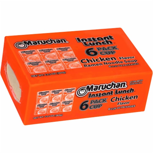 Maruchan Instant Lunch Chicken Flavor Ramen Noodle Soup 6 Count Perspective: left