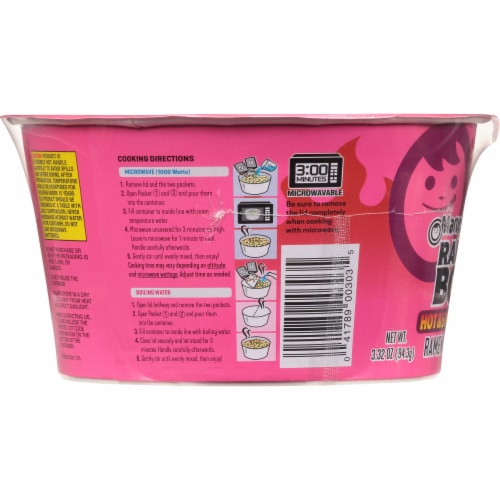 Maruchan® Hot & Spicy Ramen Noodles With Shrimp and Vegetables Bowl Perspective: left