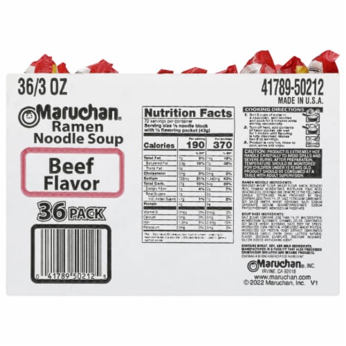 Maruchan Beef Ramen Noodles Club Pack Perspective: left