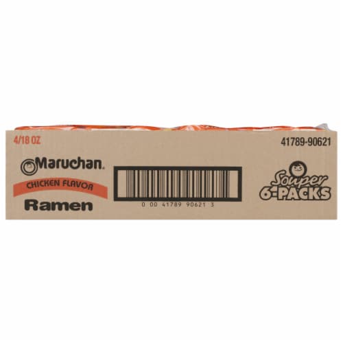 Maruchan® Chicken Flavor Souper Ramen Noodle Soup Packs Perspective: left