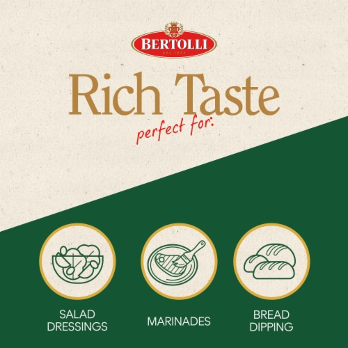 Bertolli Organic Extra Virgin Olive Oil, Rich Taste Perspective: left