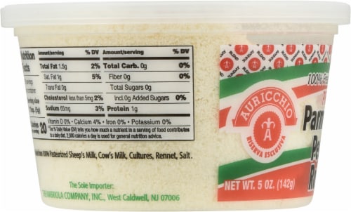 Auricchio Parmesan and Pecorino Romano Sunday Blend Cheese Perspective: left