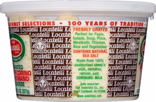 Locatelli Grated Pecorino Romano Cheese Perspective: left