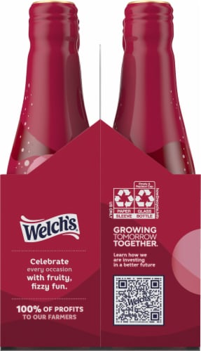 Welch's Red Grape Sparkling Non-Alcoholic Juice Cocktail Perspective: left