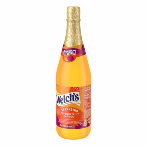 Welch's 25.4 oz Sparkling Juice Cocktail - Passion Fruit Mango Perspective: left