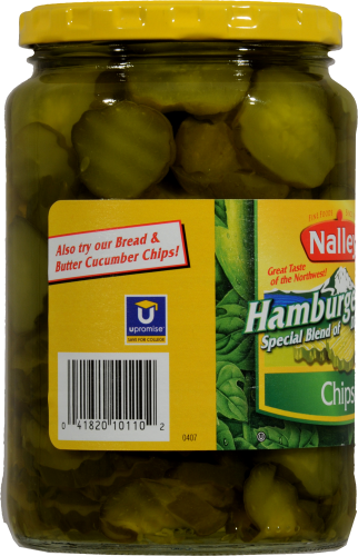 Nalley Hamburger Dill Pickle Chips Perspective: left