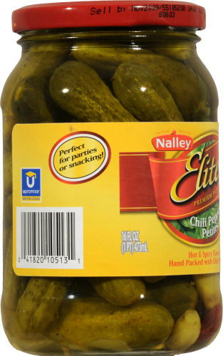 Nalley Elites Chili Pepper Petite Pickles Perspective: left