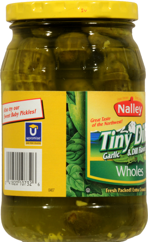 Nalley Tiny Whole Dill Pickles Perspective: left