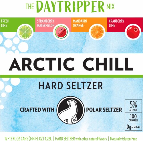 Arctic Chill Daytripper Hard Seltzer Perspective: left