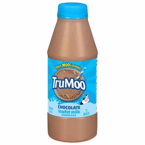TruMoo 1% Lowfat Chocolate Milk Perspective: left