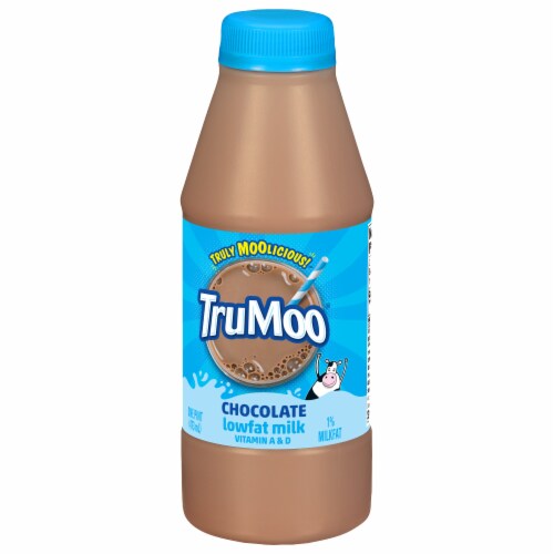 TruMoo 1% Lowfat Chocolate Milk Perspective: left