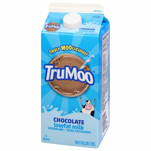 TruMoo 1% Lowfat Chocolate Milk Perspective: left