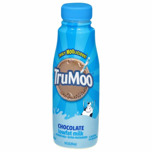 TruMoo 1% Lowfat Chocolate Milk Perspective: left