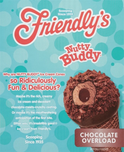Friendly's® Nutty Buddy Chocolate Overload Ice Cream Cones Perspective: left