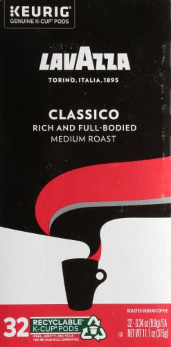 LavAzza Classico Medium Roast K-Cup Coffee Pods Perspective: left