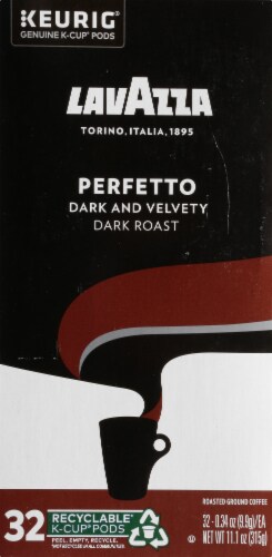 LavAzza Perfetto Dark Roast K-Cup Coffee Pods Perspective: left