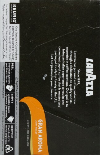 LavAzza Gran Aroma Light Roast K-Cup Coffee Pods Perspective: left