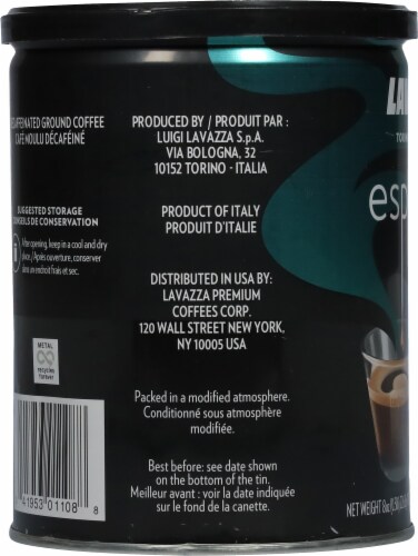 LavAzza Espresso Decaffeinated Medium Roast Ground Coffee Perspective: left