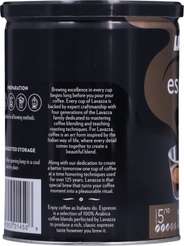 LavAzza Caffe Espresso Ground Coffee Perspective: left