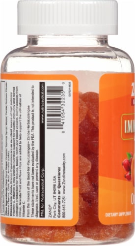 Zand® Orange C Immune Booster Gummies Perspective: left