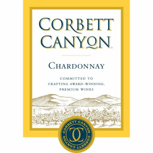 Corbett Canyon Chardonnay White Wine Perspective: left