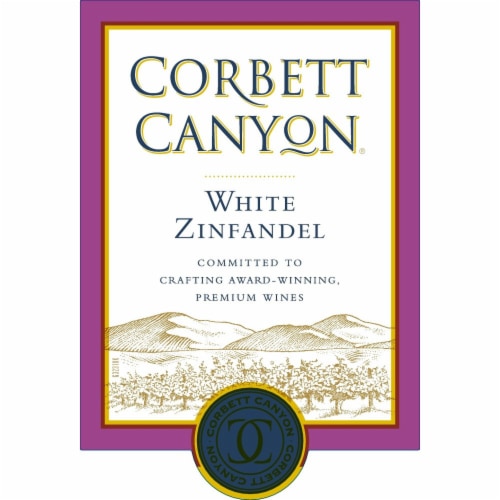 Corbett Canyon White Zinfandel California Rose Wine Perspective: left