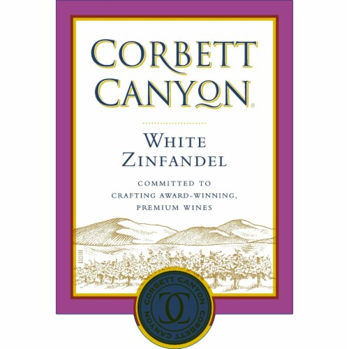 Corbett Canyon White Zinfandel California Rose Wine Perspective: left