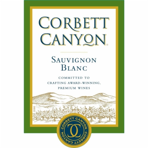 Corbett Canyon Sauvignon Blanc California White Wine Perspective: left