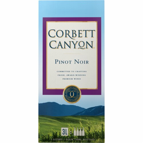 Corbett Canyon Pinot Noir California Red Wine Box Perspective: left