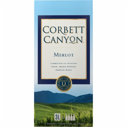Corbett Canyon Merlot Red Wine Box Perspective: left