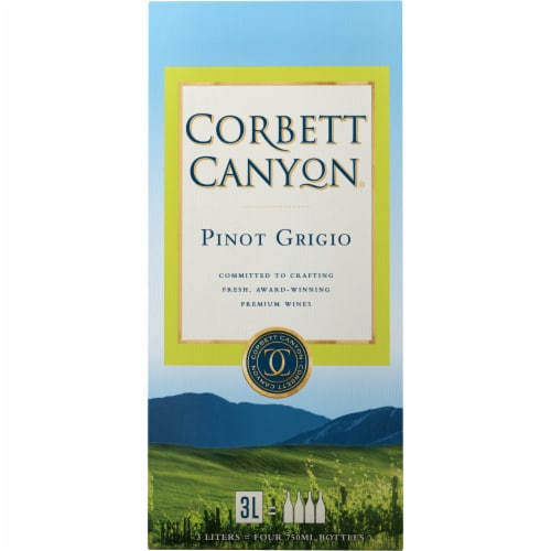 Corbett Canyon Pinot Grigio Australia White Wine Box Perspective: left