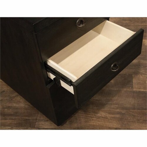 Riverside Furniture Perspectives 3 Drawer File Cabinet in Ebony Perspective: left