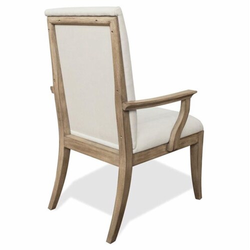 Riverside Furniture Sophie Upholstered Wood Dining Arm Chair in Natural (set of 2) Perspective: left