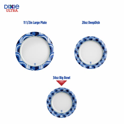 Dixie Ultra® Extra Large Paper Bowls 34 Ounce Disposable Bowl Perspective: left