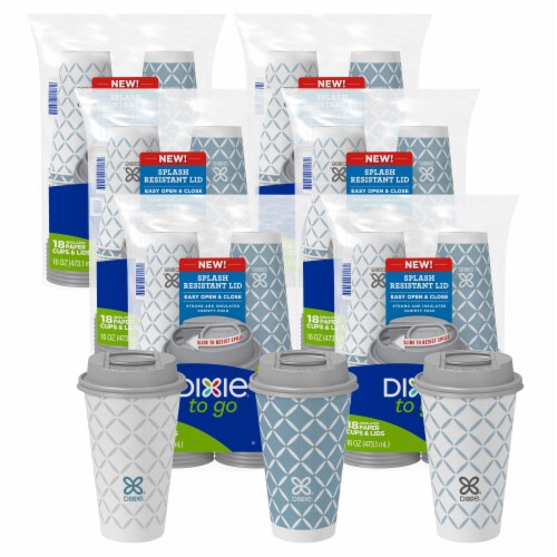 Dixie® To Go Paper Cups with Lids Perspective: left