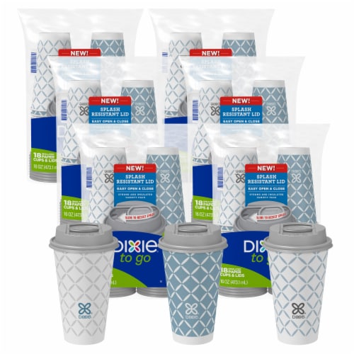 Dixie® To Go Paper Cups with Lids Perspective: left