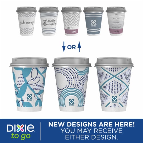 Dixie® To Go Insulated Paper Cups with Lids Perspective: left