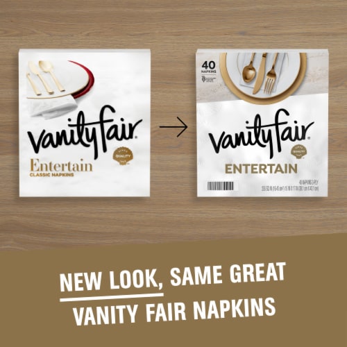 Vanity Fair Entertain Paper Napkins Perspective: left